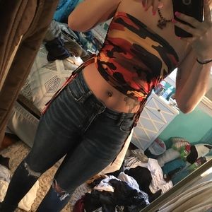 Camo tube top